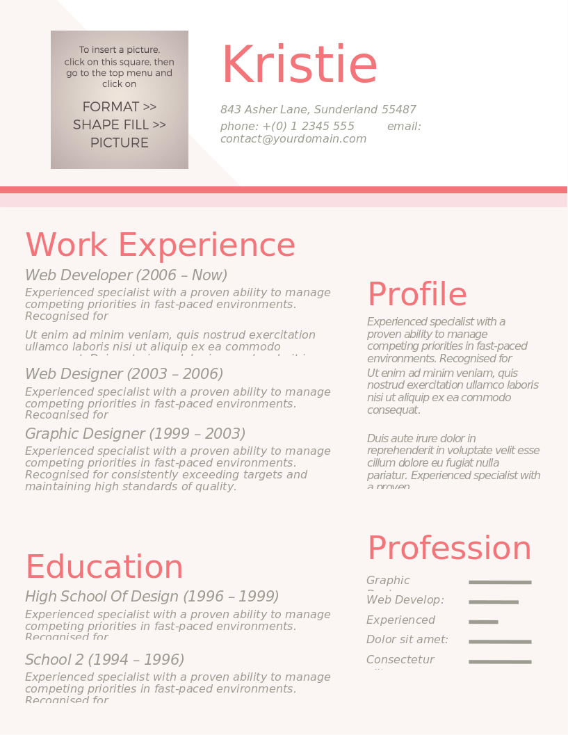 The Urbane Woman CV preview